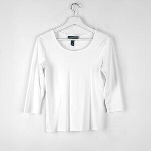 Karen Scott Cotton Knit Top White S